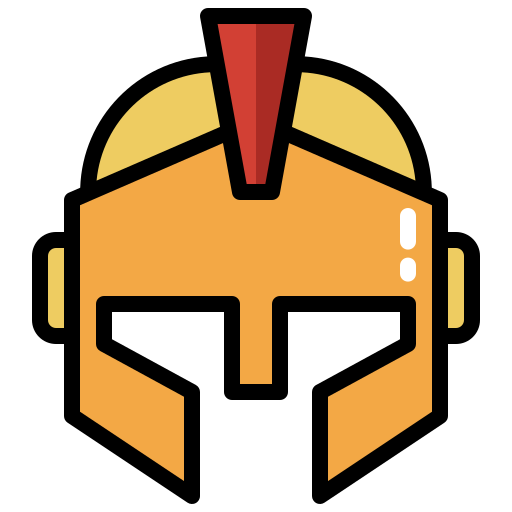 Capacete militar, logotipo do Era Romana
